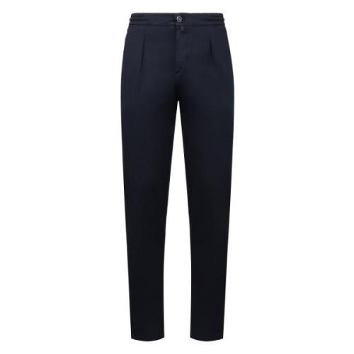 Slim-Fit Katoenen Broek Kiton , Blue , Heren