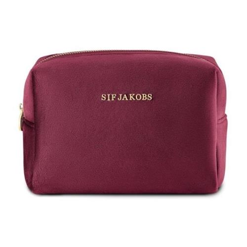 Bordeaux Velvet Toilettas Sif Jakobs Jewellery , Red , Dames