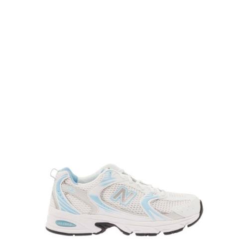 Witte lage sneakers met amandel teen New Balance , White , Heren