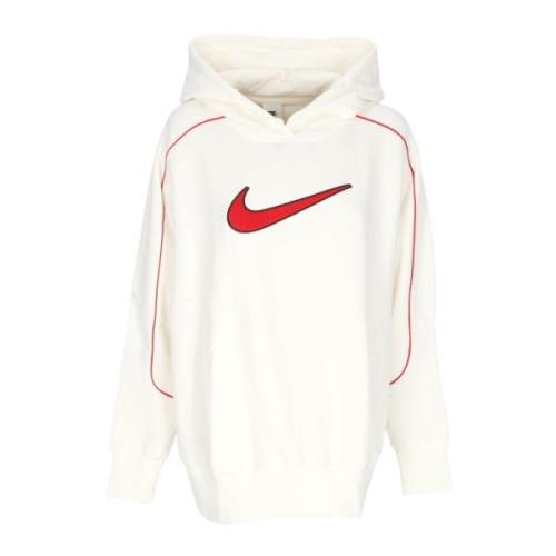 Oversize Swoosh Hoodie Rood Nike , White , Dames