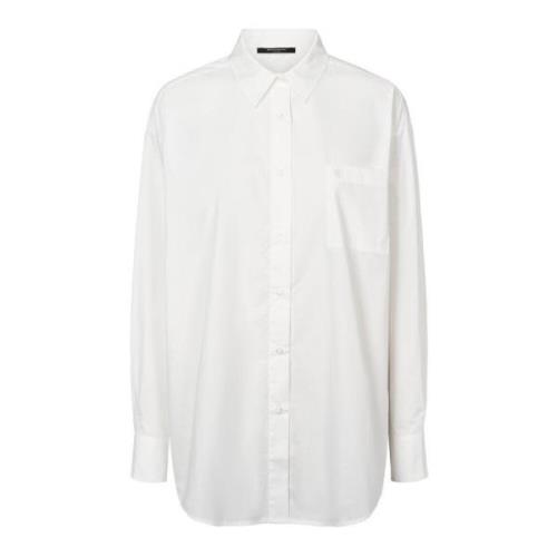 Witte Cerastiumbblouisa Shirt met Zak Bruuns Bazaar , White , Dames