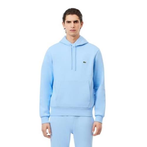 Blauwe Fleece Hoodie Heren Lacoste , Blue , Heren