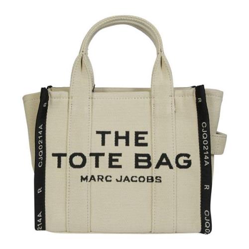 Jacquard Stof Shopper Tas Marc Jacobs , Beige , Dames