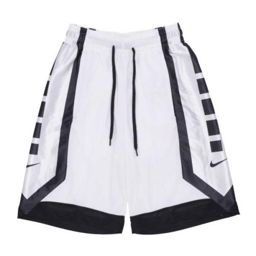 Elite Basketbalshorts Wit/Zwart Nike , White , Heren