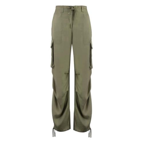 Cargo broek met verstelbare enkels Golden Goose , Green , Dames