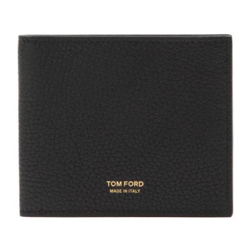 Zwarte Bifold Portemonnee met Kaartsleuven Tom Ford , Black , Heren