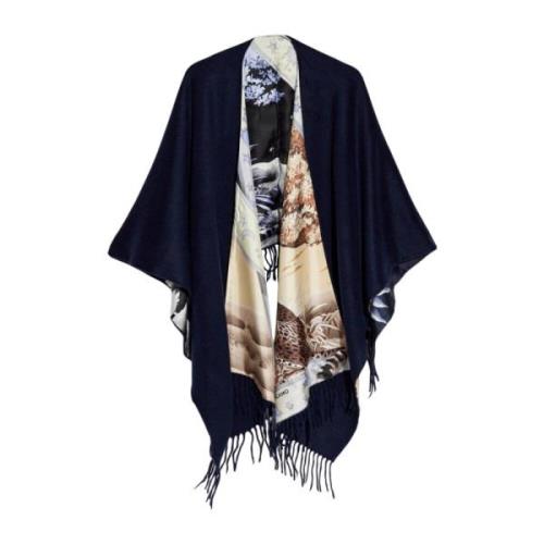 Omkeerbare Poncho Salvatore Ferragamo , Blue , Dames