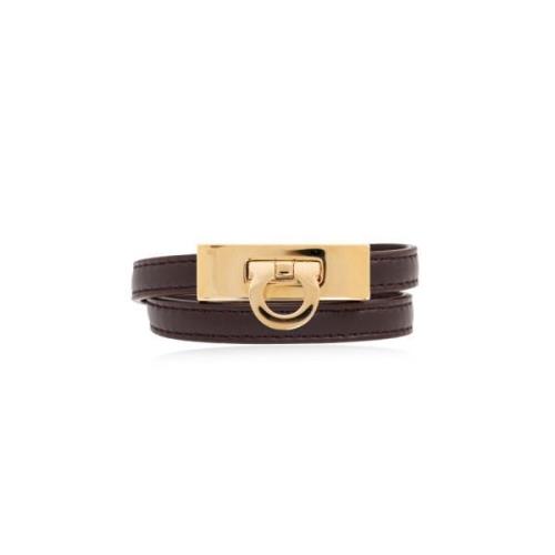 Leren armband Salvatore Ferragamo , Red , Dames