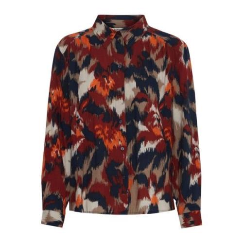 Manchetblouse met pofmouwen b.young , Multicolor , Dames