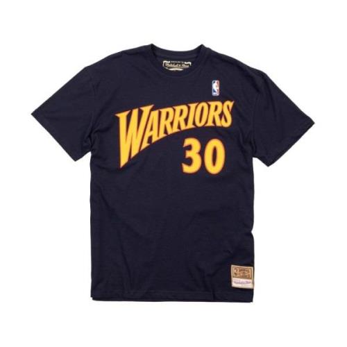 Stephen Curry Navy Tee Mitchell & Ness , Black , Heren