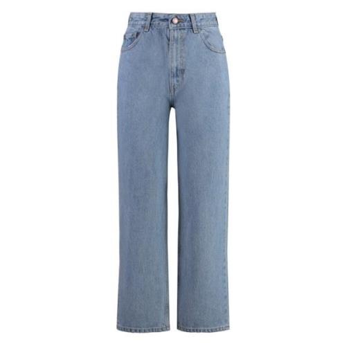 Slim Fit High-Rise Denim Jeans Ganni , Blue , Dames