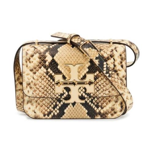 Slangenprint Eleanor Schoudertas Tory Burch , Beige , Dames