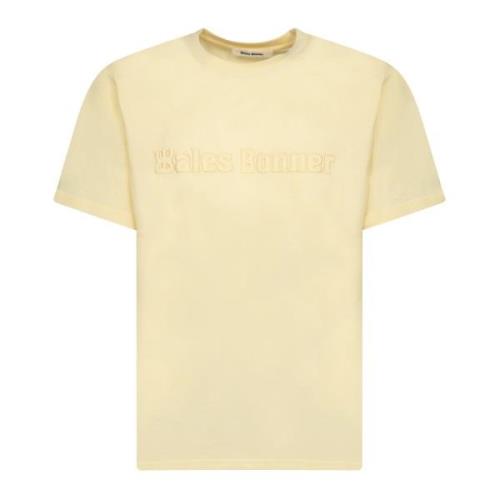 Minimalistisch katoenen T-shirt Wales Bonner , Yellow , Heren