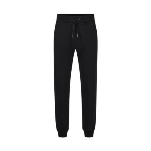 Zwarte jogger regular fit broek van fleece met berenprint en logo Iceb...