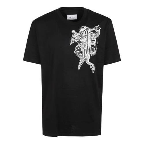 Zwart T-shirt Herenmode Stijl Philipp Plein , Black , Heren