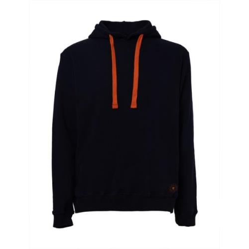 Navy Blauwe Katoenen Hoodie Gallo , Blue , Unisex