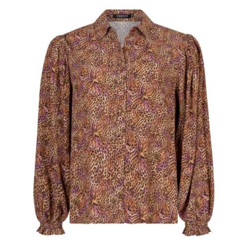 Lange Mouw Blouse Alyssa Ydence , Brown , Dames