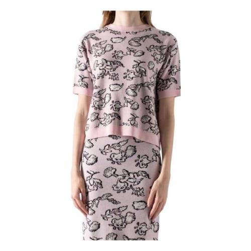 Bloemen Gebreide Trui Max Mara Weekend , Pink , Dames