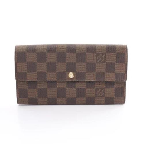 Pre-owned Leather wallets Louis Vuitton Vintage , Brown , Dames