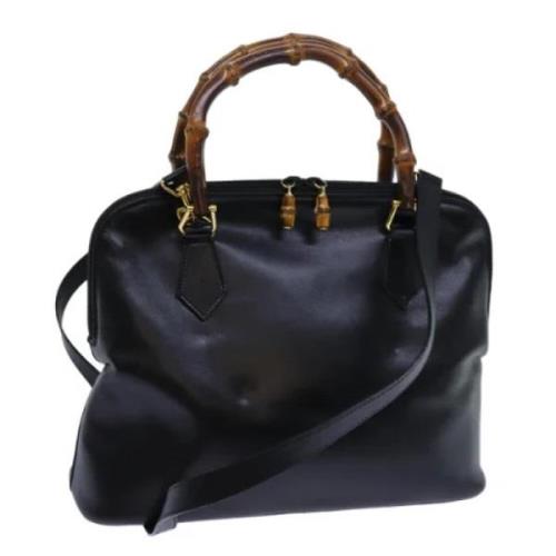 Pre-owned Leather handbags Gucci Vintage , Black , Dames