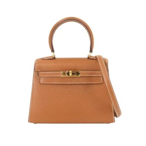 Pre-owned Leather handbags Hermès Vintage , Brown , Dames