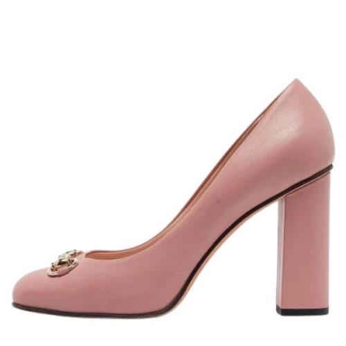 Pre-owned Leather heels Gucci Vintage , Pink , Dames