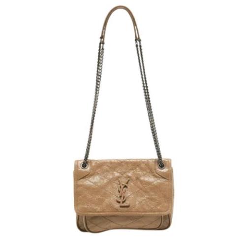 Pre-owned Leather shoulder-bags Yves Saint Laurent Vintage , Beige , D...