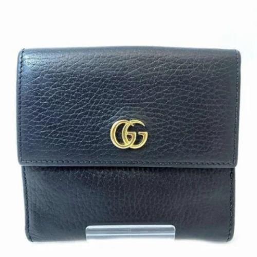 Pre-owned Leather wallets Gucci Vintage , Black , Dames