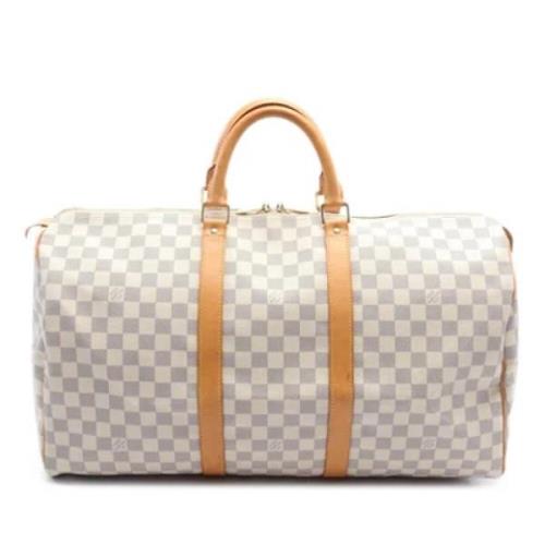 Pre-owned Canvas handbags Louis Vuitton Vintage , White , Dames