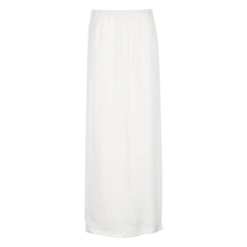 Witte Viscose Rok met Elastische Taille Fabiana Filippi , White , Dame...