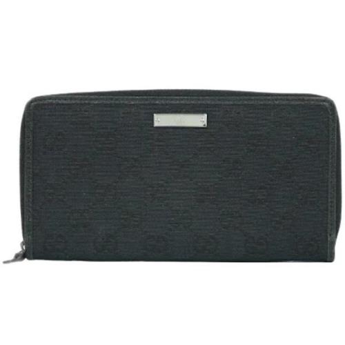 Pre-owned Canvas wallets Gucci Vintage , Black , Dames