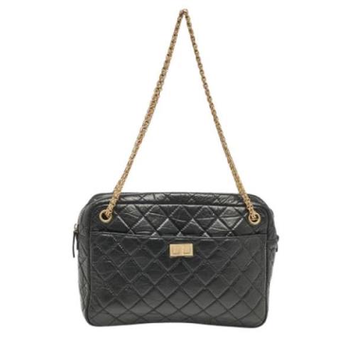 Pre-owned Leather chanel-bags Chanel Vintage , Black , Dames