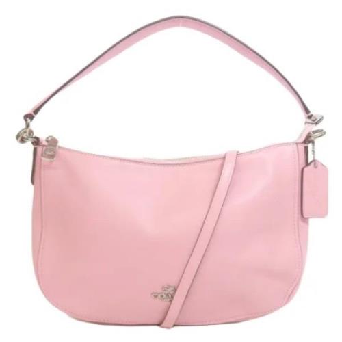 Pre-owned Leather handbags Coach Pre-owned , Pink , Dames