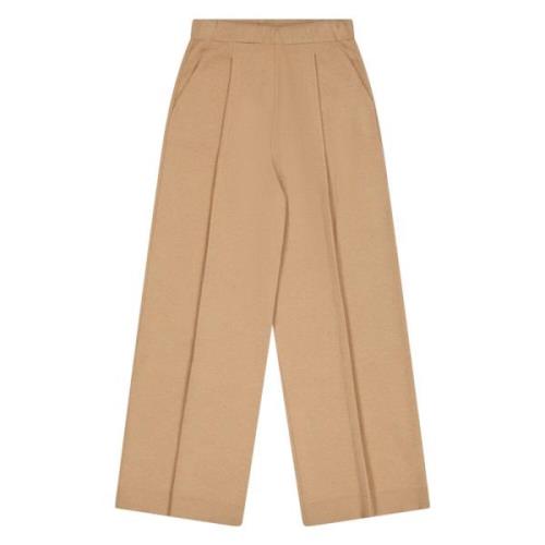 Single Pence Broek In Merinowol En Kasjmier Laneus , Brown , Dames