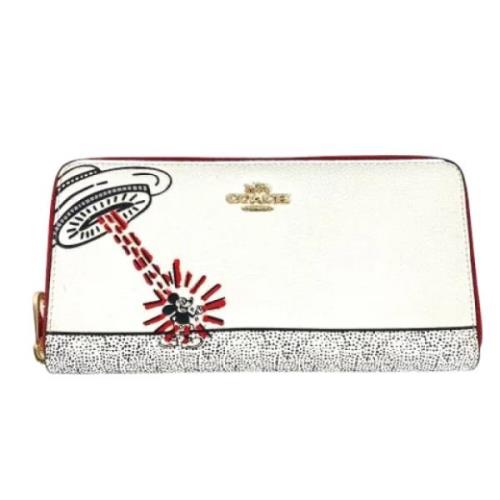 Pre-owned Leather wallets Coach Pre-owned , White , Dames