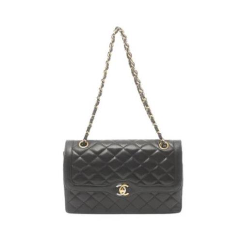 Pre-owned Leather chanel-bags Chanel Vintage , Black , Dames