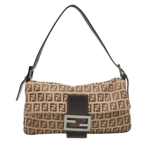 Pre-owned Fabric fendi-bags Fendi Vintage , Beige , Dames