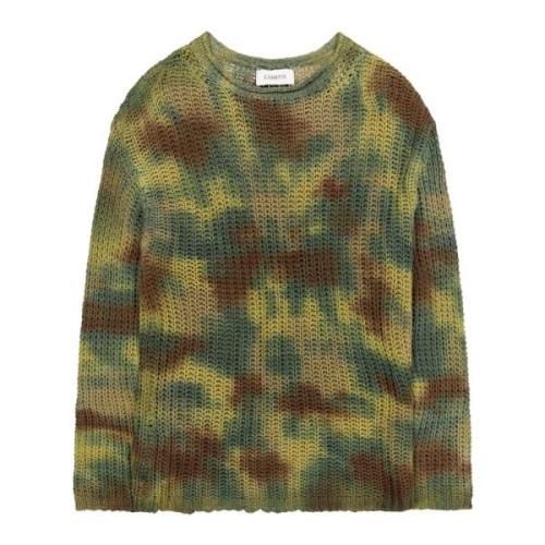 Tie dye camo print sweater Laneus , Multicolor , Heren