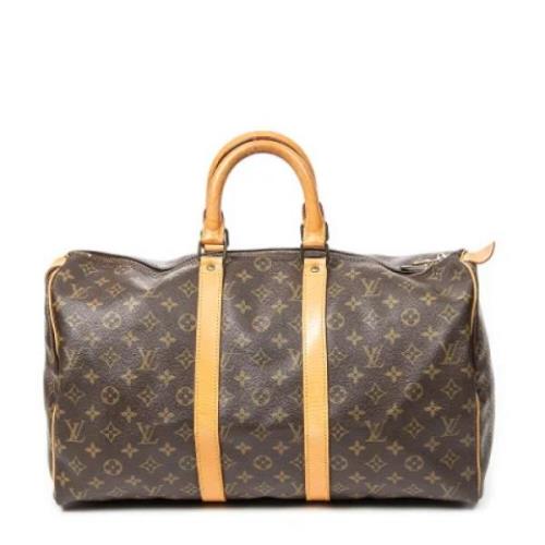 Pre-owned Coated canvas handbags Louis Vuitton Vintage , Brown , Dames