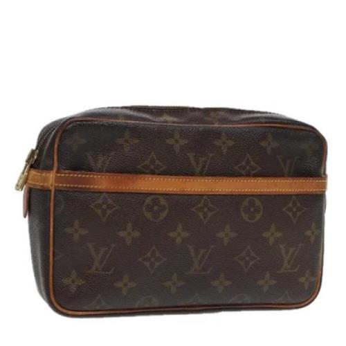 Pre-owned Canvas clutches Louis Vuitton Vintage , Brown , Dames