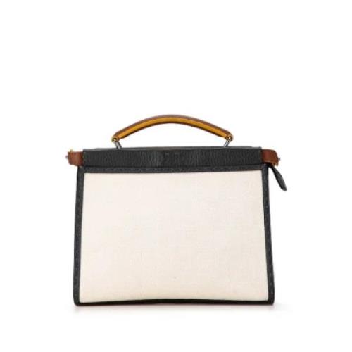 Pre-owned Canvas handbags Fendi Vintage , White , Dames