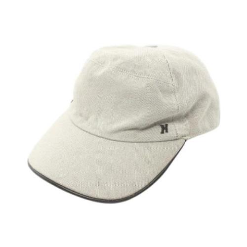 Pre-owned Canvas hats Hermès Vintage , Gray , Heren