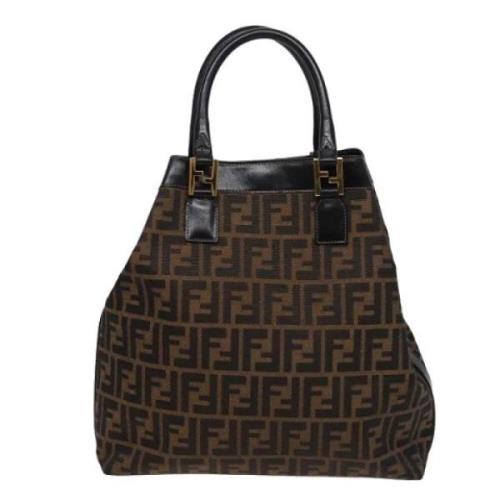 Pre-owned Canvas handbags Fendi Vintage , Brown , Dames