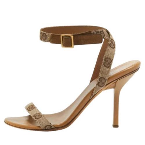 Pre-owned Canvas sandals Gucci Vintage , Brown , Dames