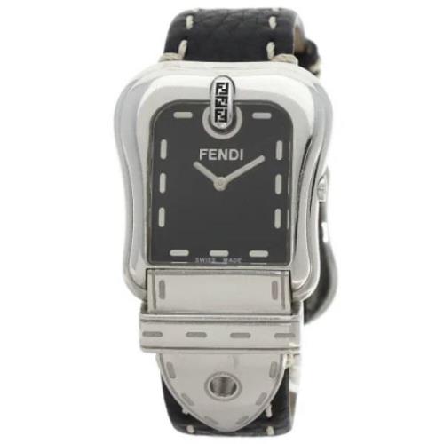 Pre-owned Stainless Steel watches Fendi Vintage , Black , Dames