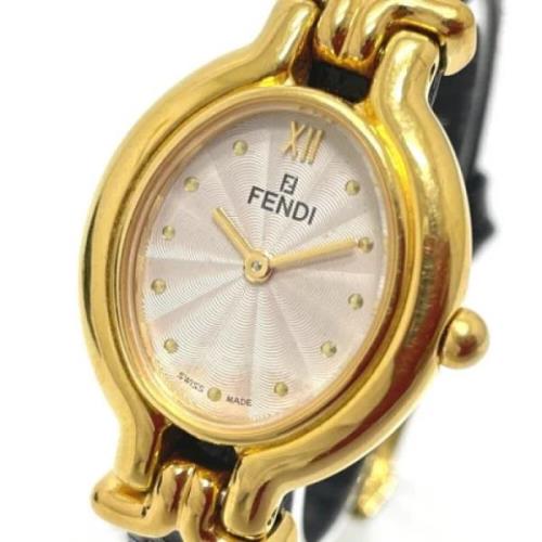 Pre-owned Stainless Steel watches Fendi Vintage , Yellow , Dames