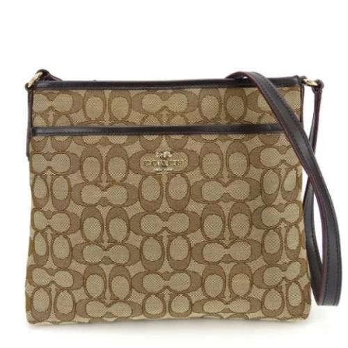 Pre-owned Canvas shoulder-bags Coach Pre-owned , Beige , Dames