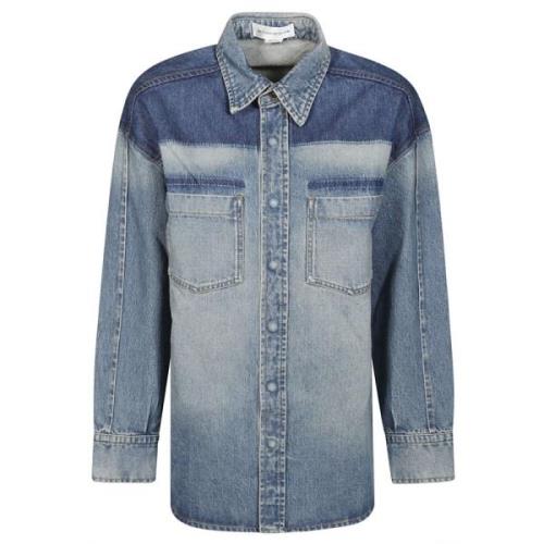 Oversized Denim Jack Victoria Beckham , Blue , Dames