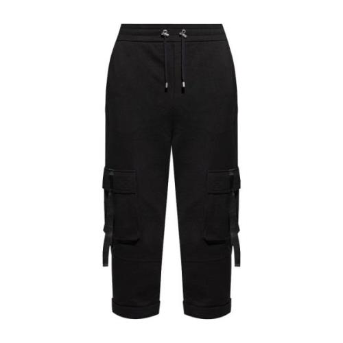 Zwarte Korte Katoenen Broek Balmain , Black , Heren