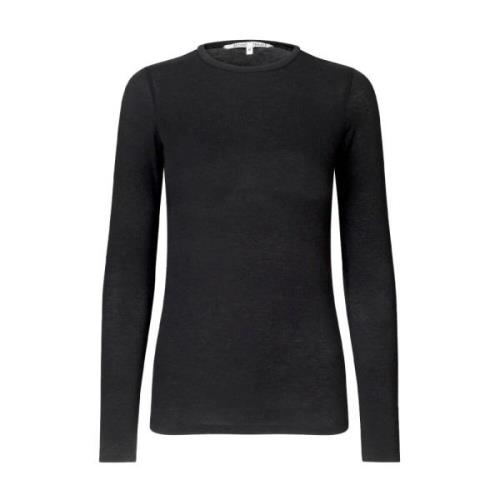 Matima O-Neck Tee Second Dames , Black , Dames